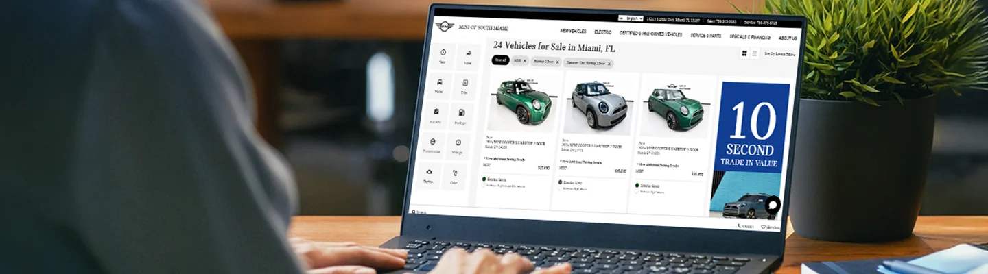 reviewing inventory on website