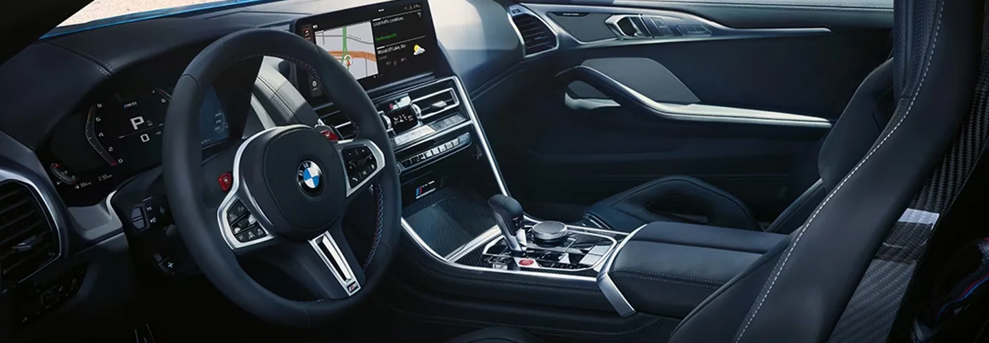 Car interior with black colour