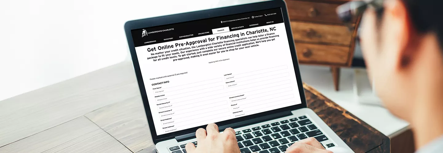 applying for financing online