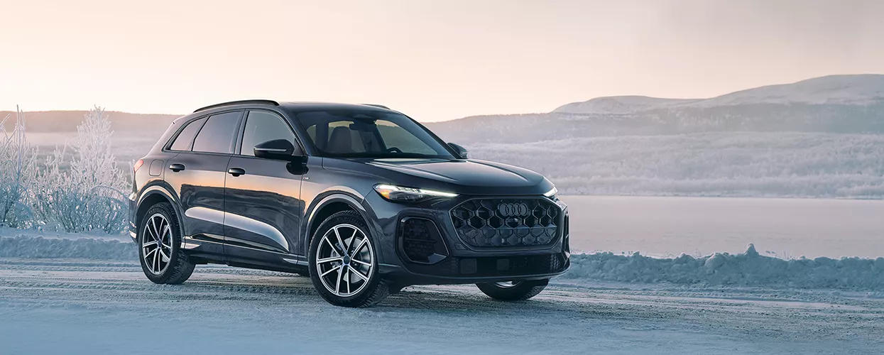 2026 Audi Q5 parked with a mountain background