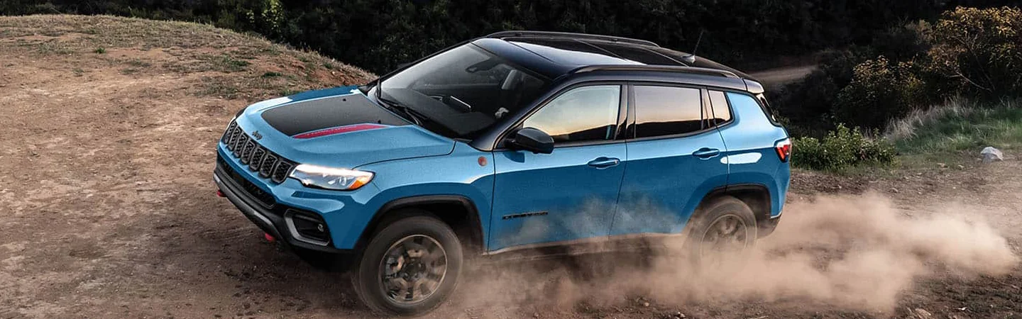 2025 Jeep Compass Specs top view and color blue