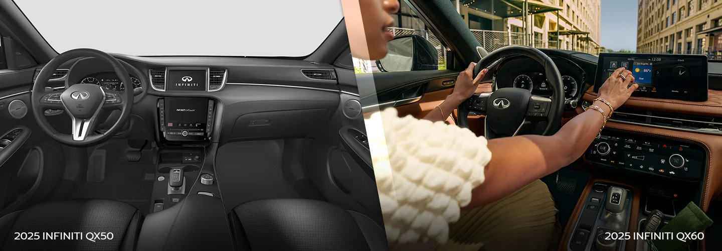 2025 INFINITI QX60 vs INFINITI QX50 interior image