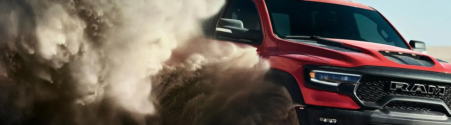 RAM truck throught the sand