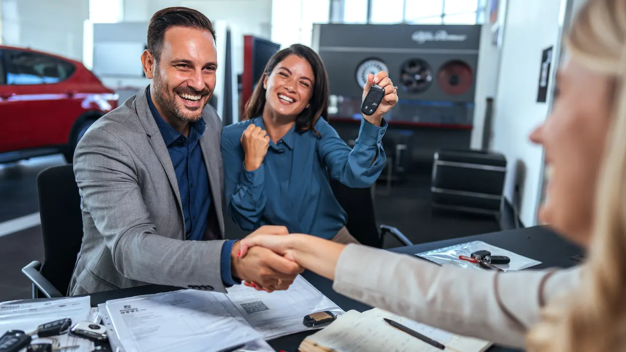shaking hands after making a deal