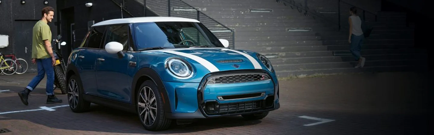 2024 MINI Hardtop 4 Door  front side in blue