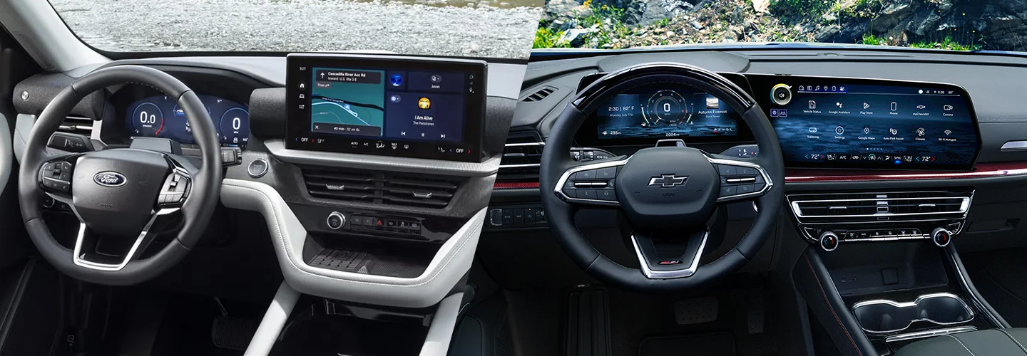 2025 Ford Explorer vs 2024 Chevrolet Traverse interiorimage