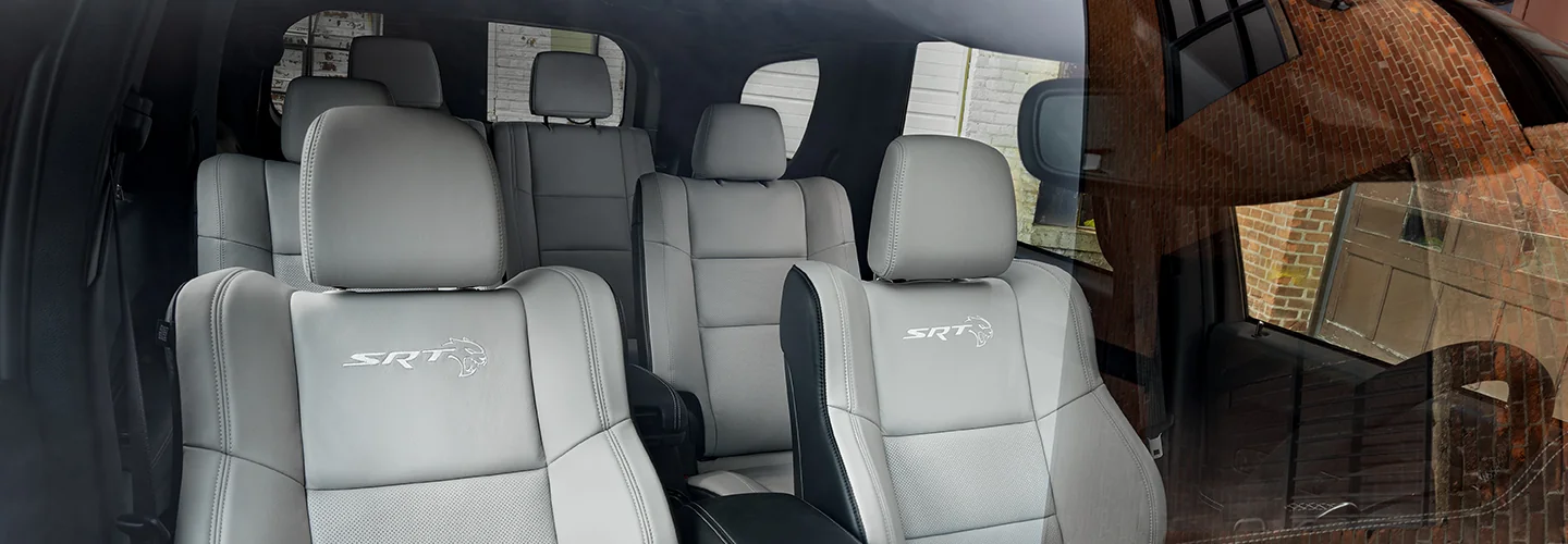 Interior view of the seats of a 2026 Dodge Durango