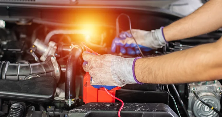 battery being checked