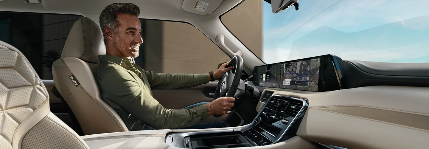 Interior view of a person driving a 2025 Nissan Armada