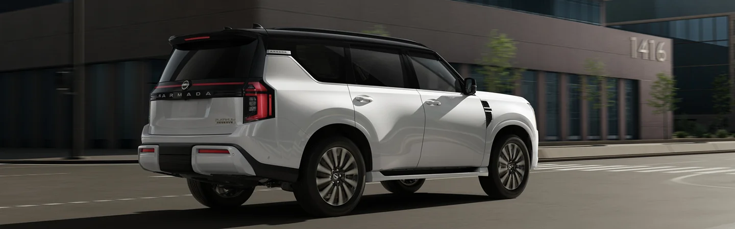 2025 Nissan Armada driving on a city street