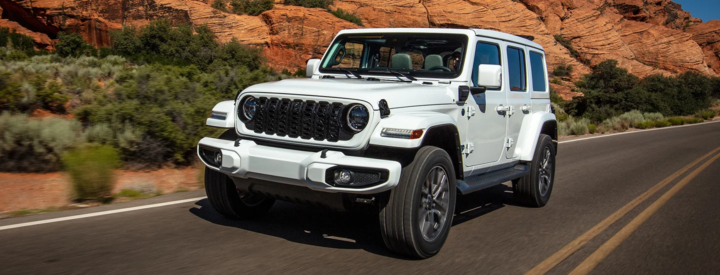 white 2025 Jeep Wrangler 4xe