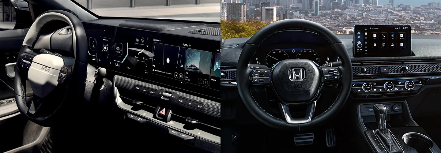 inside the 2025 Kia K4 vs Honda Civic