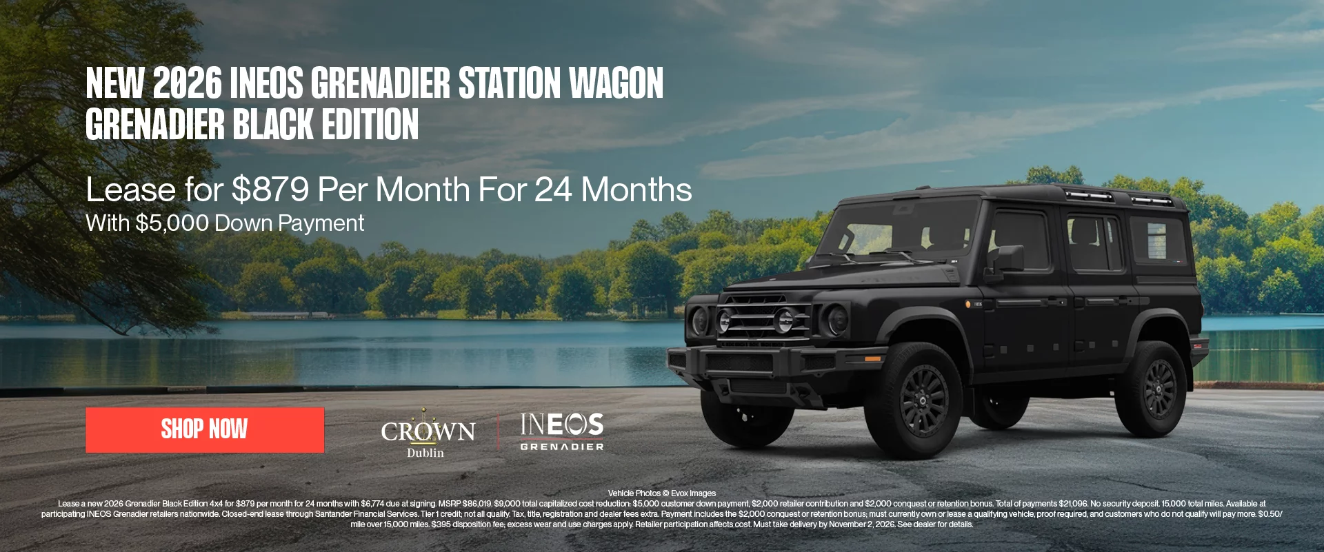 New 2026 INEOS Grenadier Station Wagon Black Edition Lease For $879 Per Month For 24 Months With $5,000 Down Payment
