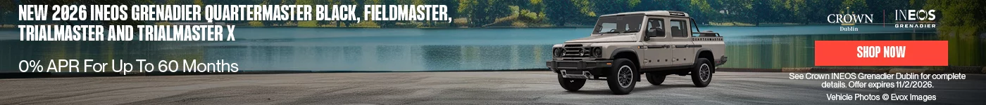 New 2026 INEOS Grenadier Quartermaster Black, Fieldmaster, Trialmaster and Trialmaster X 0% APR For Up To 60 Months