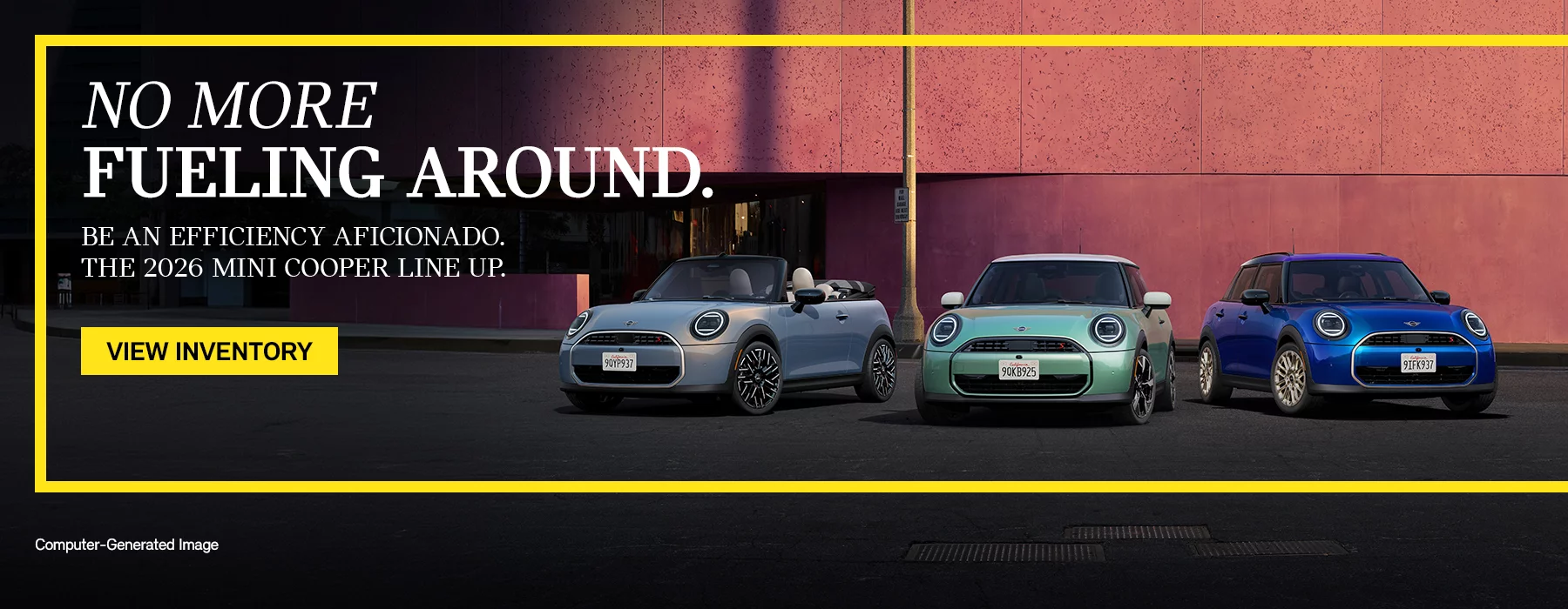No more fueling around. Be an efficiency aficionado. The 2026 MINI Cooper line up.