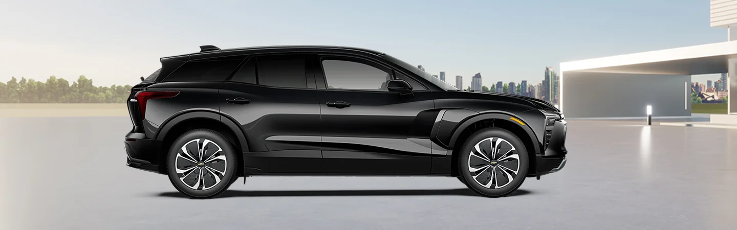 2025 Chevrolet Blazer vs. Honda CR-V black color side view