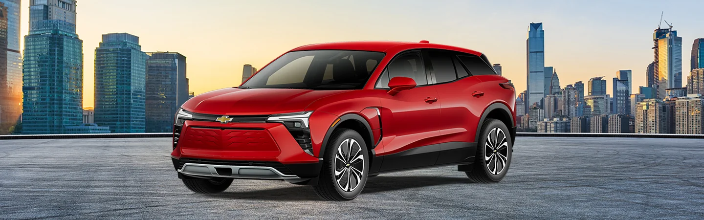 2025 Chevrolet Blazer vs. Honda CR-V  red color stand city on road