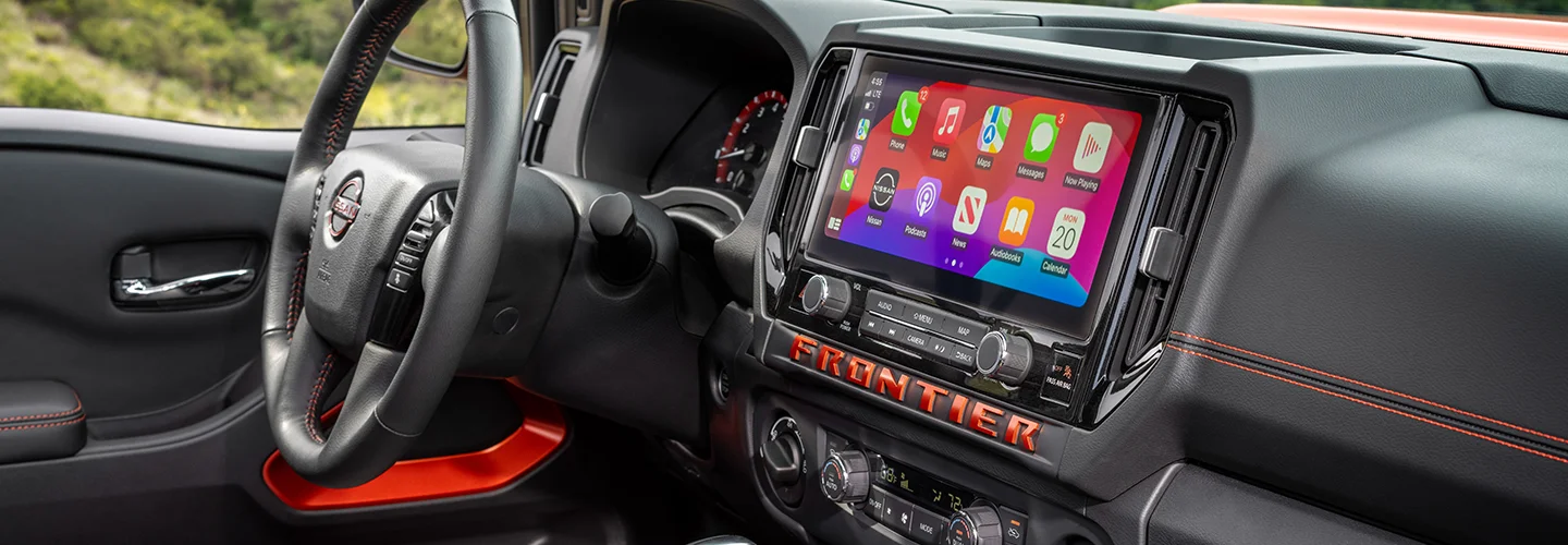 inside dash of Nissan Frontier