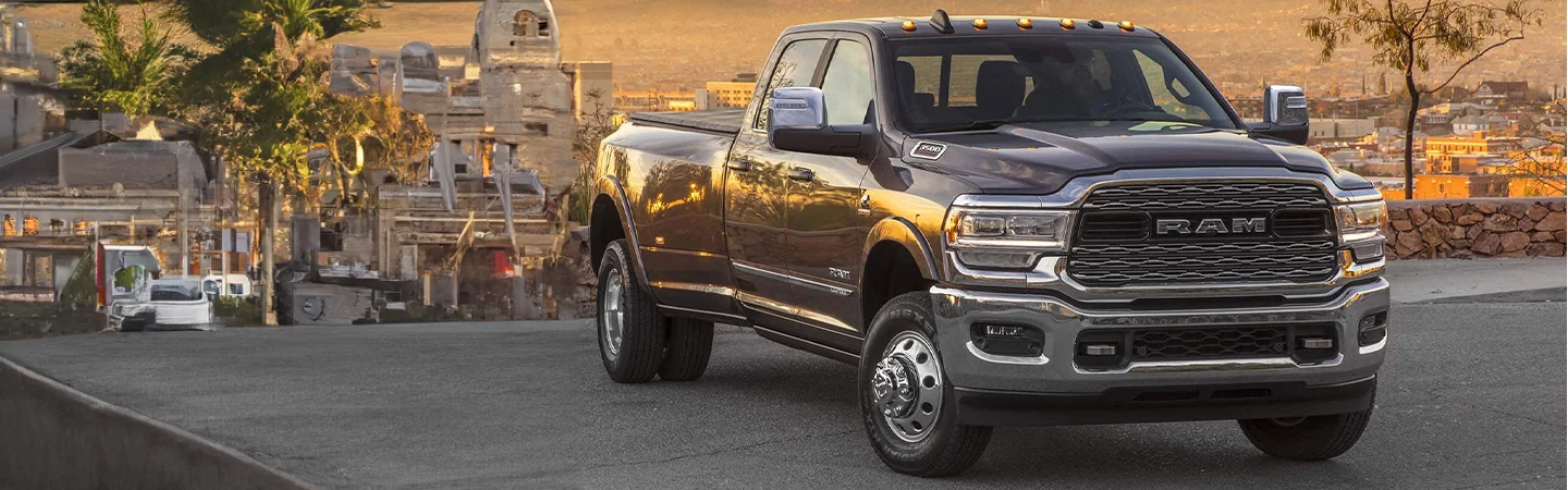 2024 RAM 3500 Specs front side in brown 