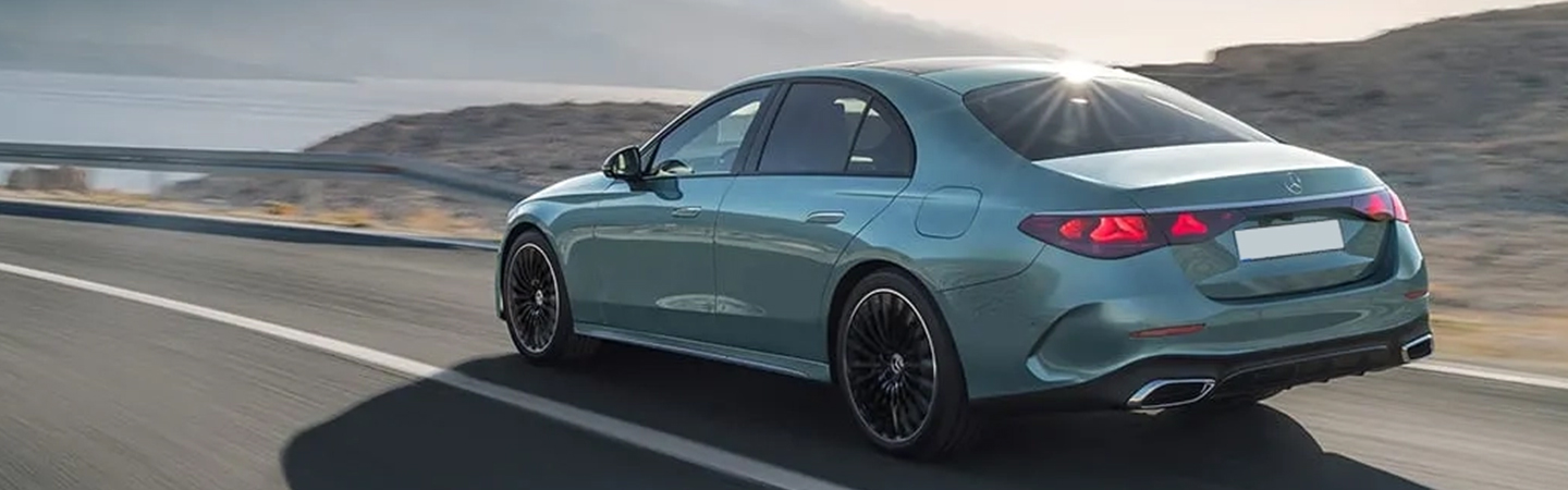 2024 Mercedes-Benz E-Class blue backview