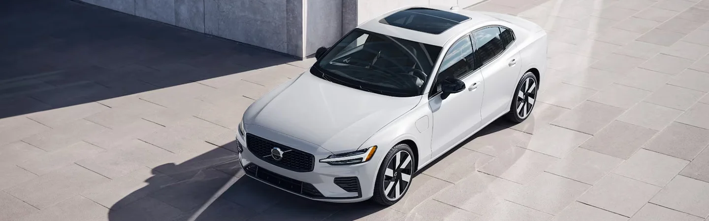 White Volvo S60 Recharge