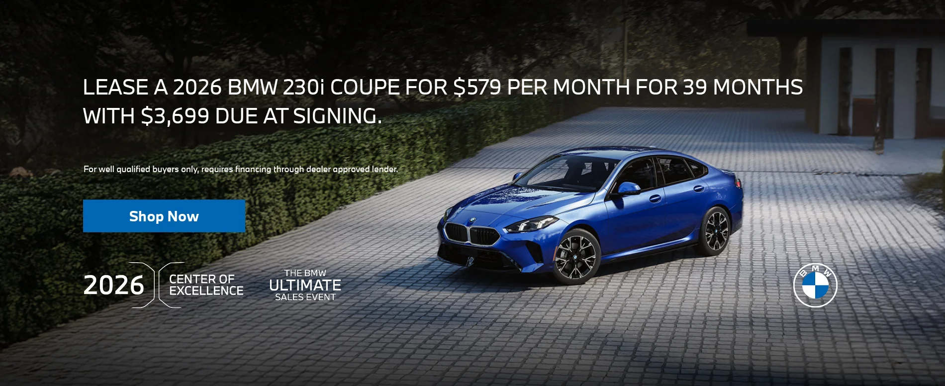 2026 BMW 230i COUPE LEASE FOR $579 PER MONTH FOR 39 MONTHS WITH $3,909 DUE AT SIGNING. 