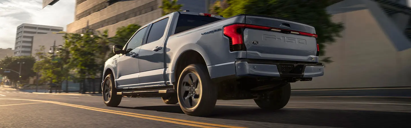 2024 Ford F 150 Lightning white color side view
