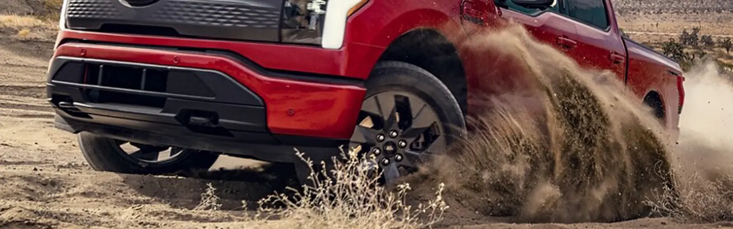 2024 Ford F 150 Lightning  red color front view