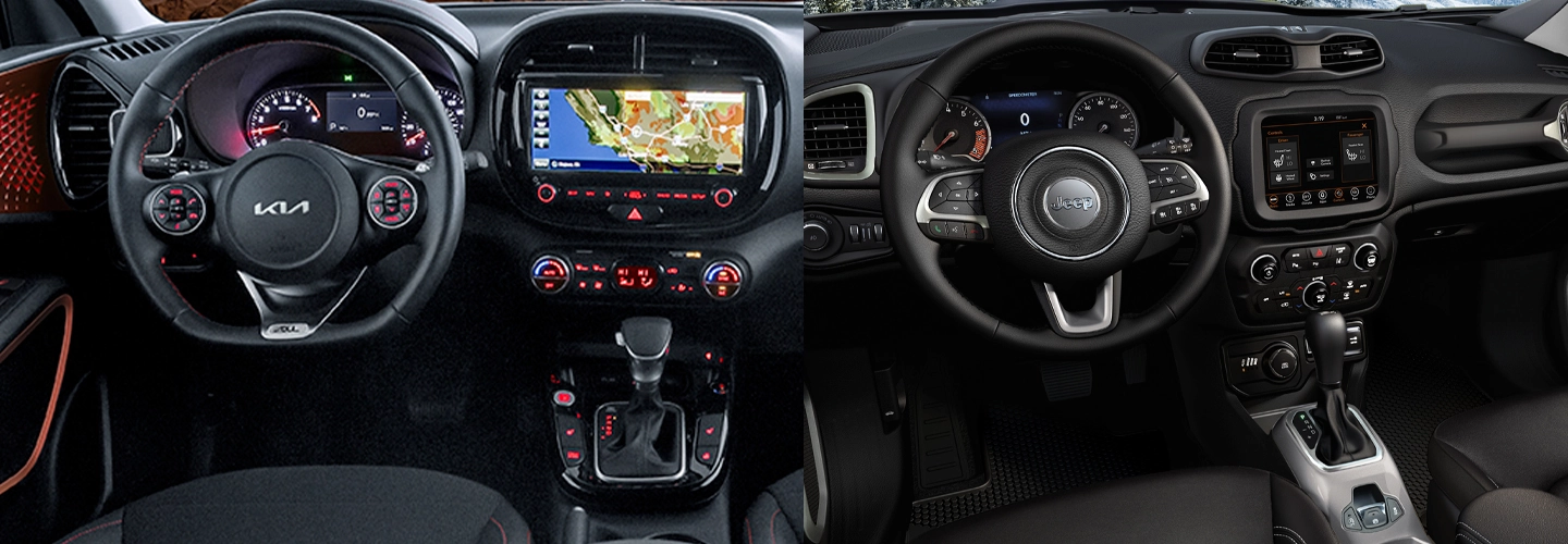 2024 Kia Soul vs Jeep Renegade interior image