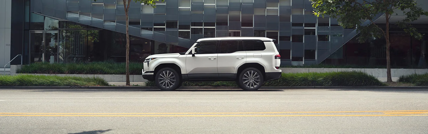 white 2025 Lexus GX on the street