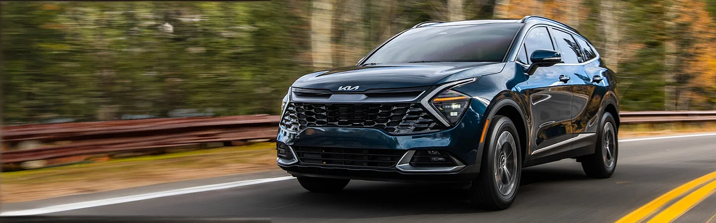 2024 Kia Sportage Specs front side in blue