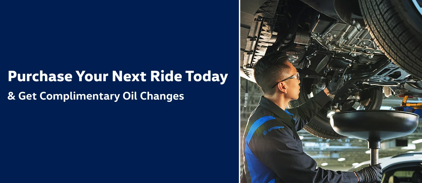 Purchase Your Next Ride Today and get Complimentary Oil Change