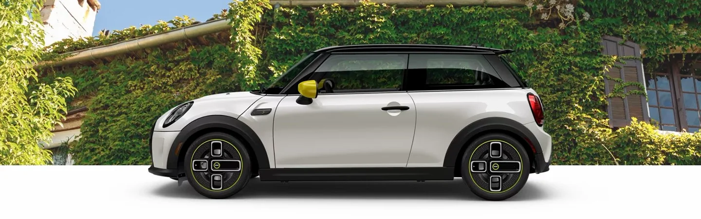 See the New Electric MINIs white sideview