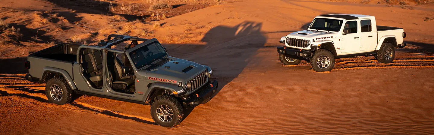 2024 Jeep Gladiator vs Toyota Tacoma redcolor sideview