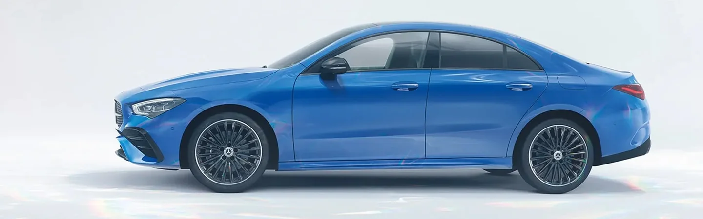 2024 Mercedes-Benz CLA Specs blue color side view 