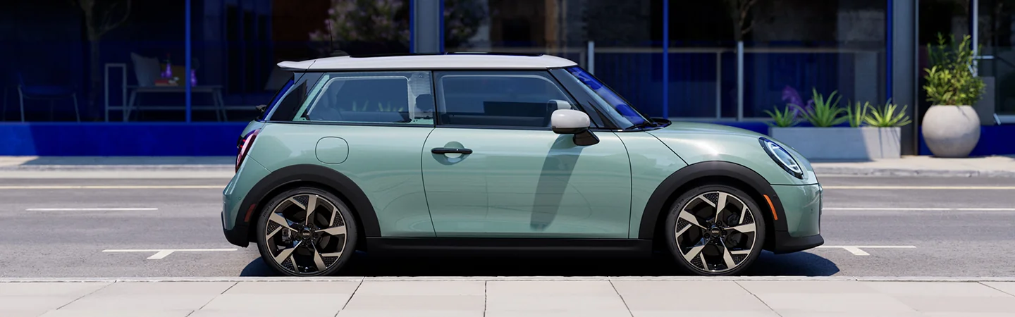 2025 MINI Cooper 2 Door Specifications greencolor sideview