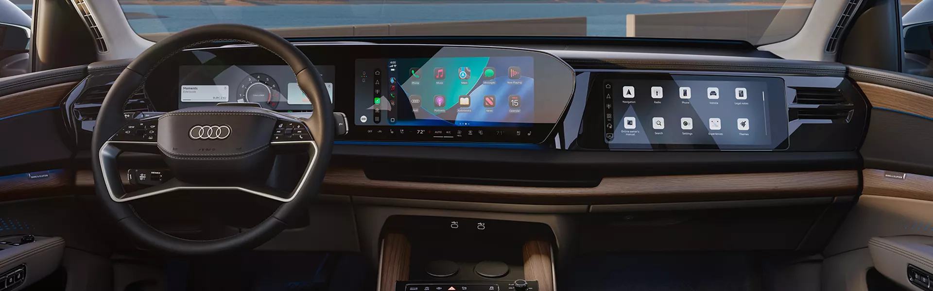 Luxury vehicle interior seating area
