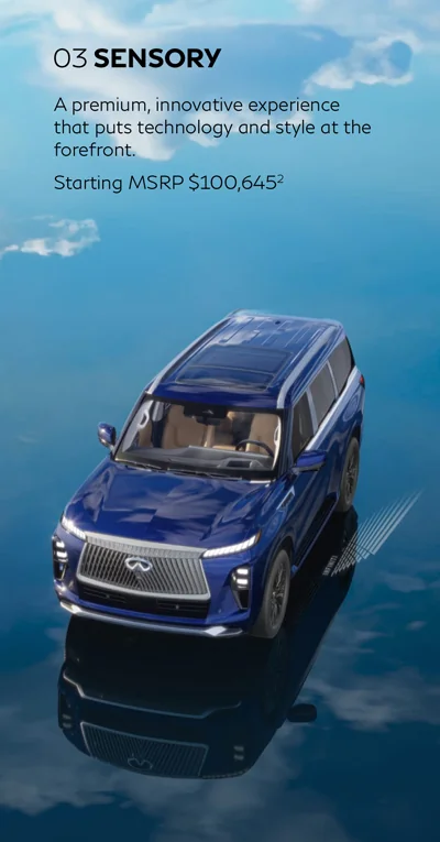 2025 INFINITI QX80 SENSORY trim details