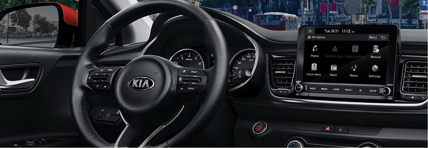 Interior view of the 2021 Kia Rio