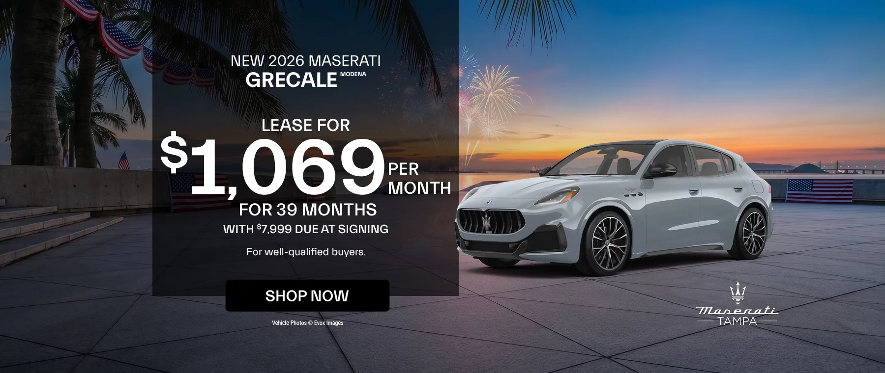 NEW 2026 MASERATI GRECALE MODENA LEASE FOR $1,069 PER MONTH FOR 39 MONTHS WITH $7,999 DUE AT SIGNING FOR WELL-QUALIFIED BUYERS. 