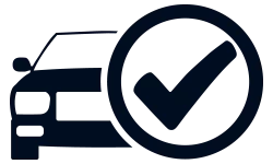Car with checkbox icon