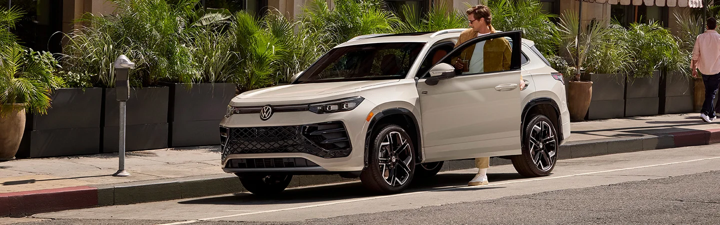 white 2025 Volkswagen Tiguan parked
