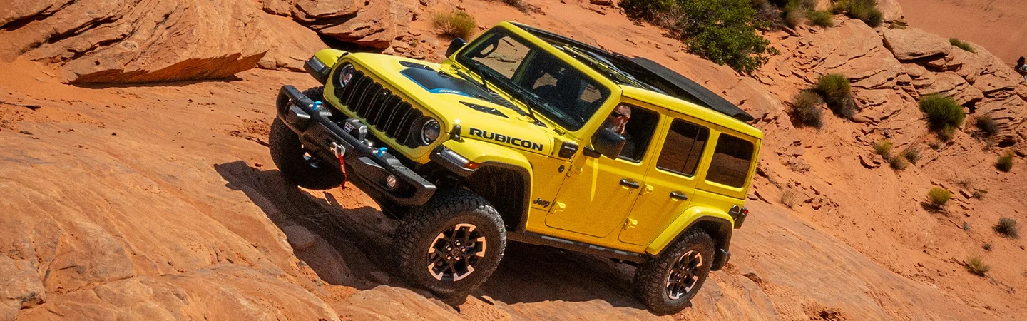 2024 Jeep Wrangler 4xe Specs yellowcolor frontview