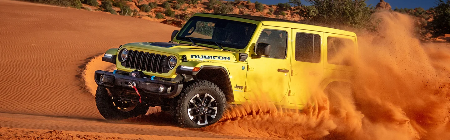 2024 Jeep Wrangler 4xe Specs yellowcolor frontview