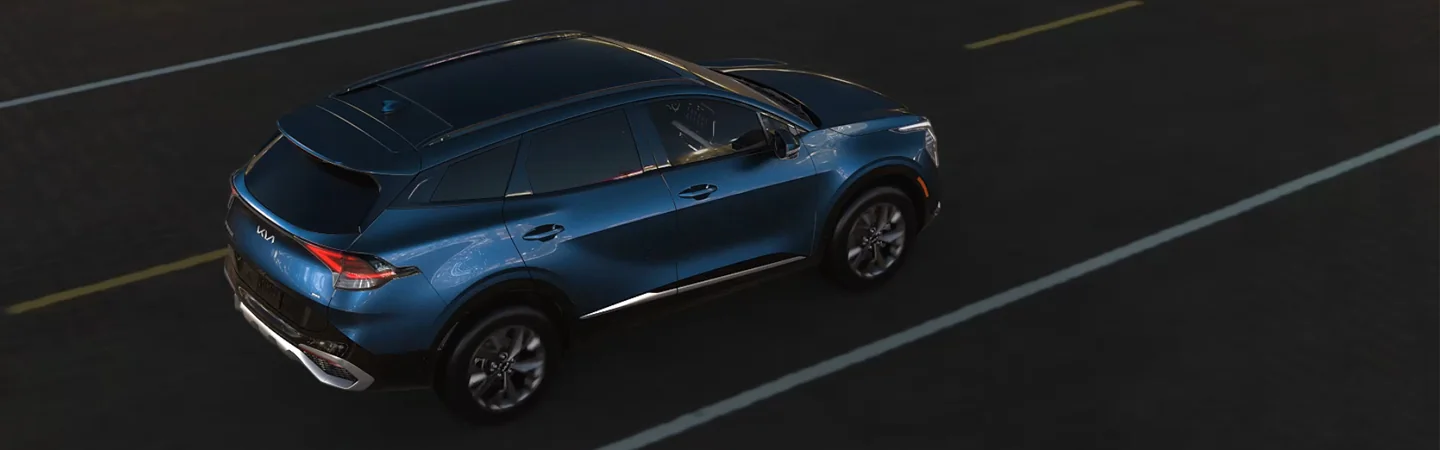 2024 Kia Sportage Hybrid Specs bluecolor topview