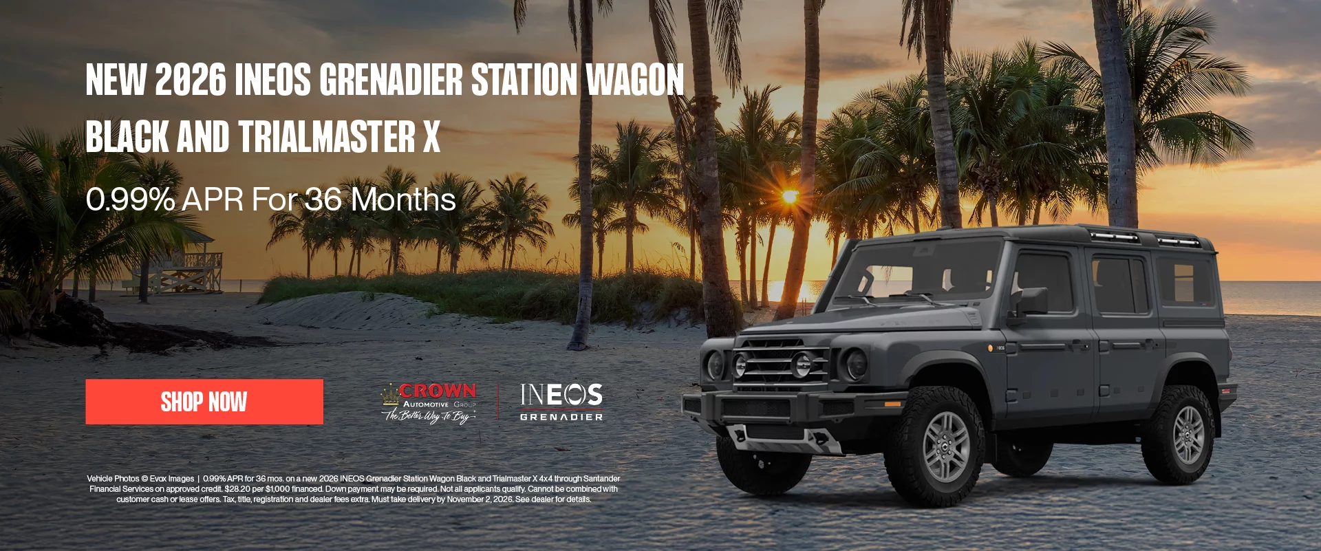 New 2026 INEOS Grenadier Station Wagon Black and Trialmaster X 0.99% APR For 36 Months