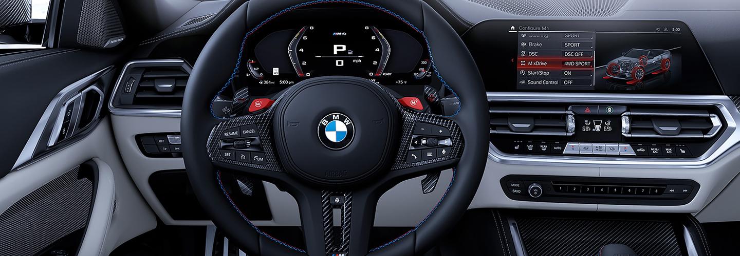Interior of 2022 BMW M4
