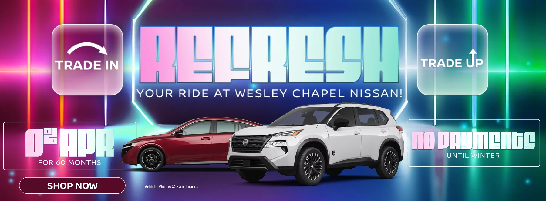Refresh Your Ride At Wesley Chapel Nissan Trade In Trade Up 0% APR For 60 Months No Payments Until Winter Shop Now