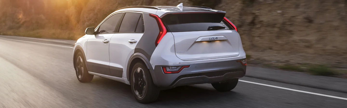 2024 Kia Niro EV Specs back side in white 