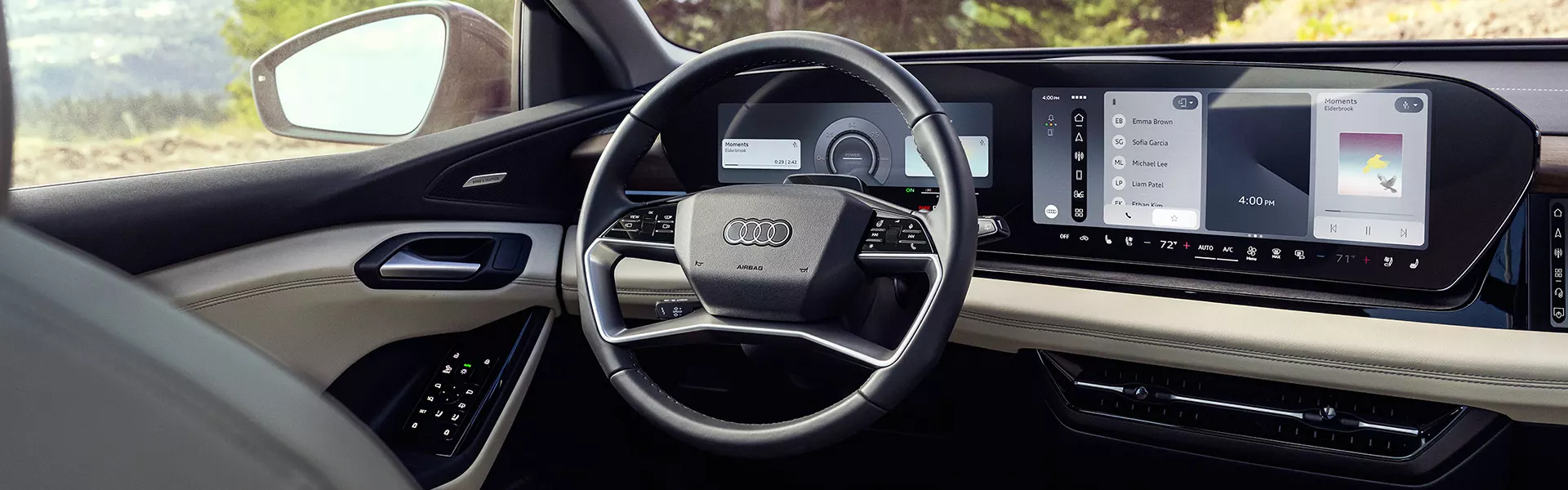 Luxury vehicle interior seating area